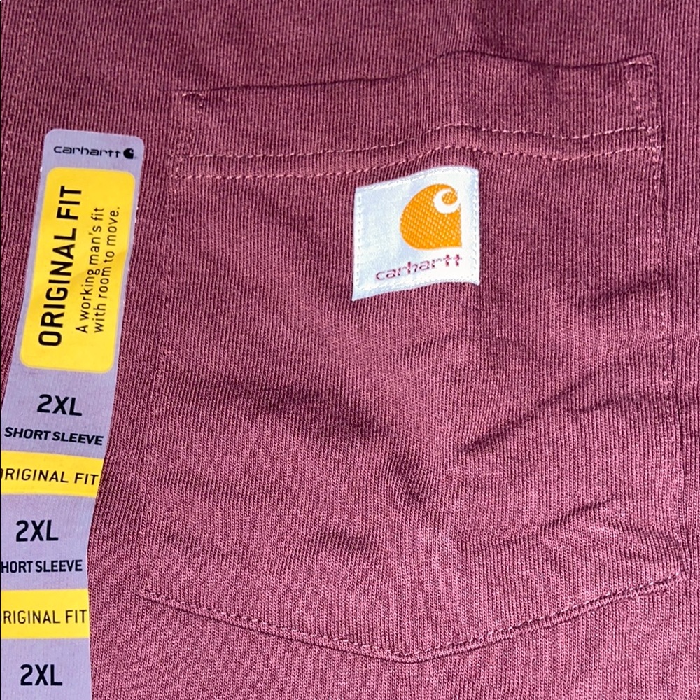 Carhartt Men's Burgundy Shirt - Picture 2 of 7